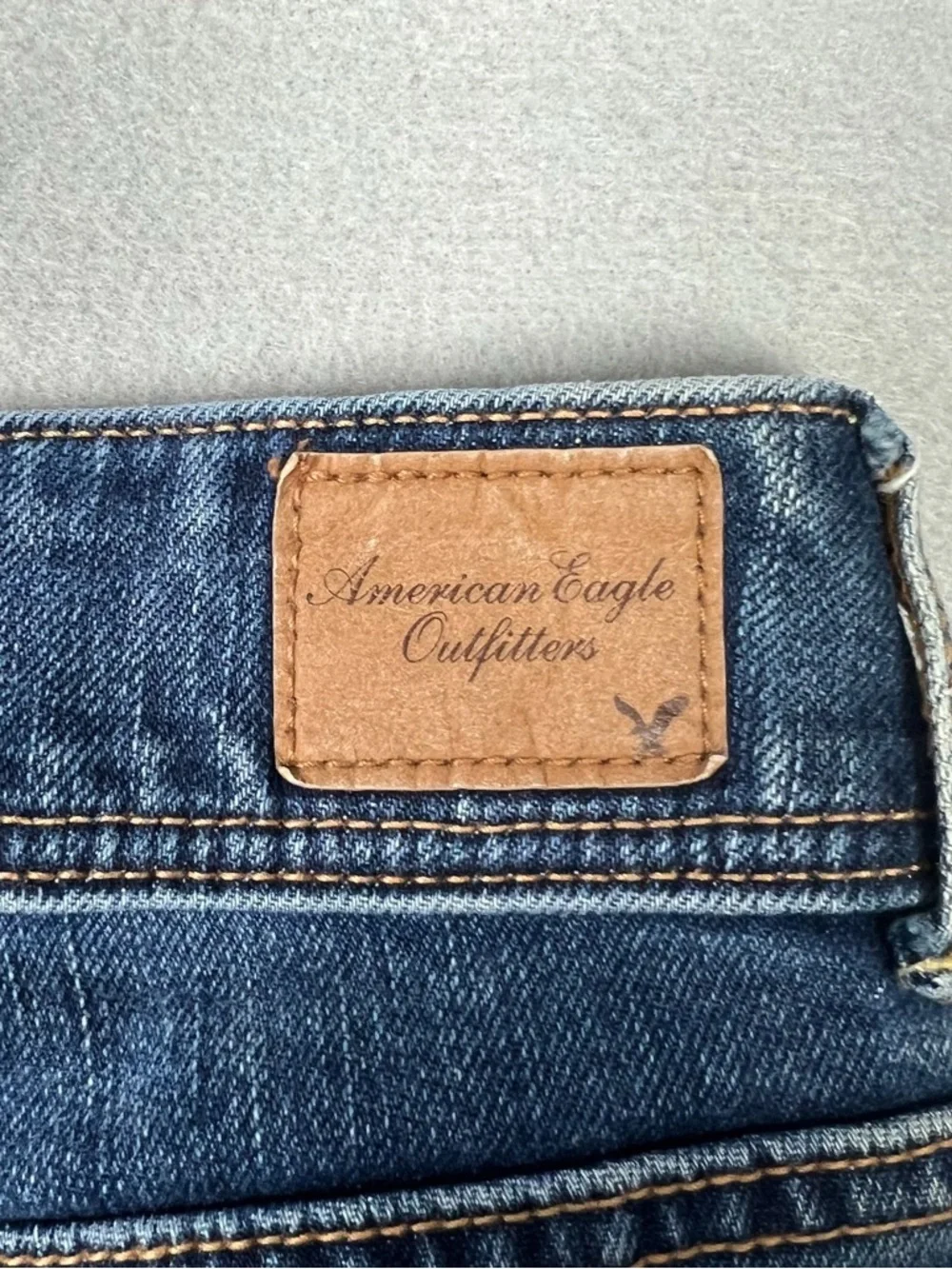 American Eagle Women’s 6 Regular Double Button Fly Denim Jeans Stretch Skinny